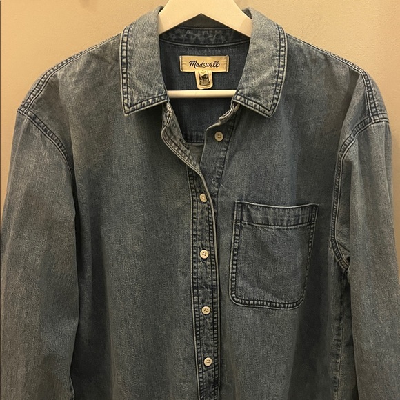 Madewell Blue Casual Button Down Shirt - Picture 2 of 8